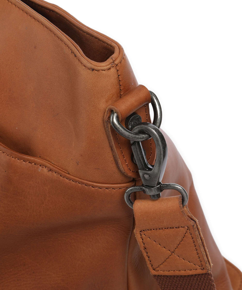 The Chesterfield Brand Cow Wax Pull Up Mark Weekend bag cognac