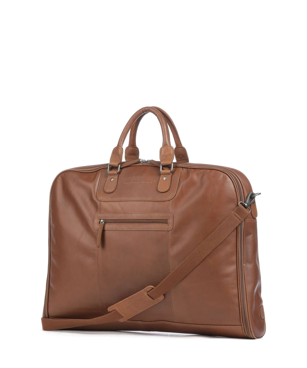 The Chesterfield Brand Cow Wax Pull Up Josh Garment bag cognac