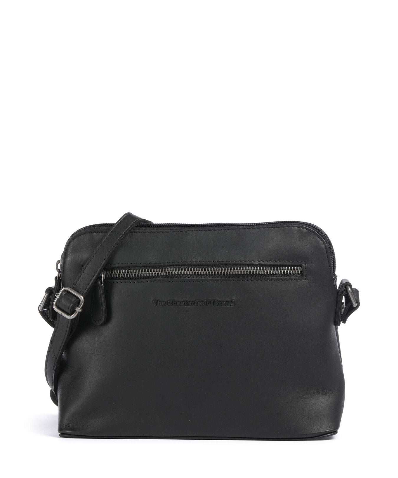 The Chesterfield Brand Cow Wax Pull Up Nebraska Crossbody bag black