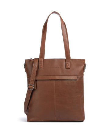 The Chesterfield Brand Cow Wax Pull Up Nunavik Shopper cognac