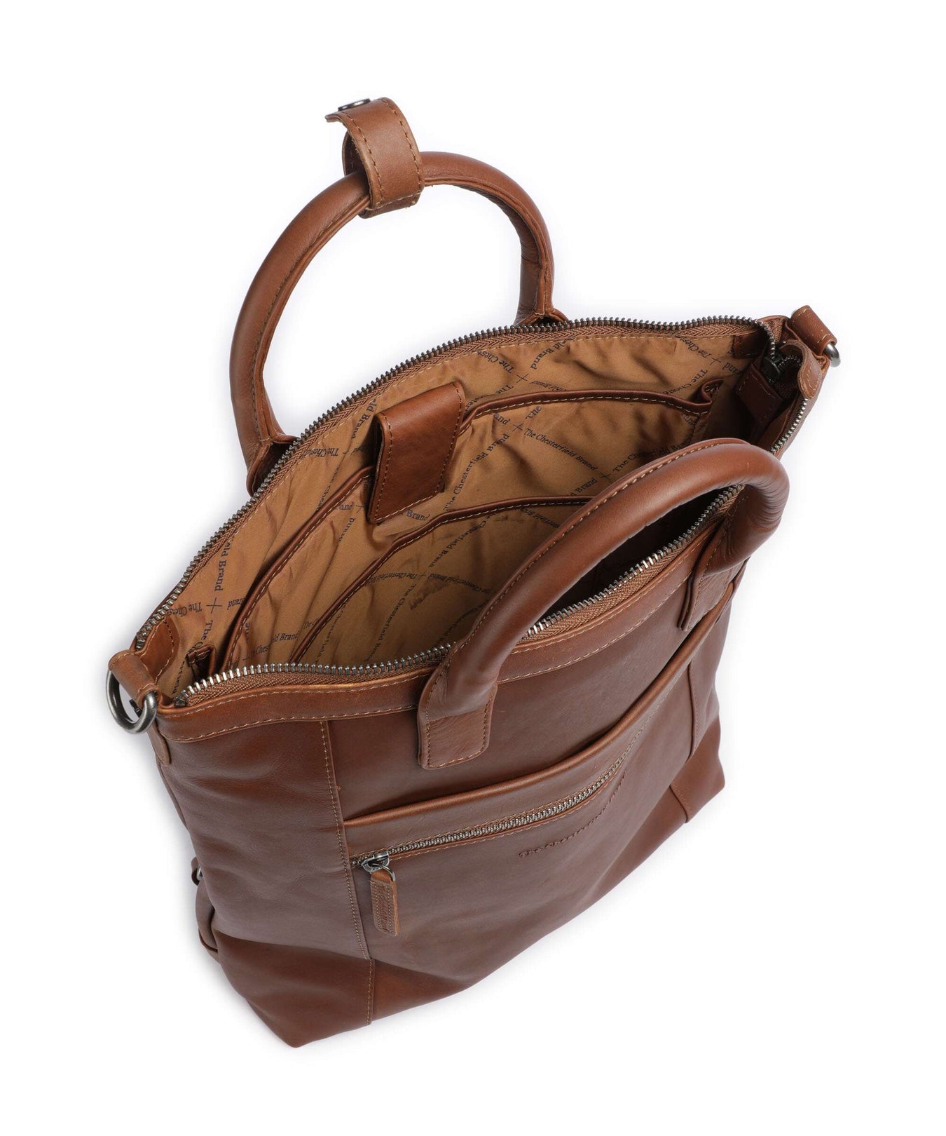 The Chesterfield Brand Cow Wax Pull Up Luisa Backpack bag cognac