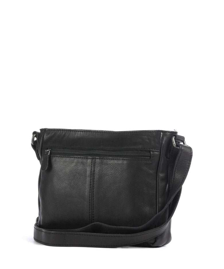 The Chesterfield Brand Washed Waxed Cow Aston Crossbody bag black