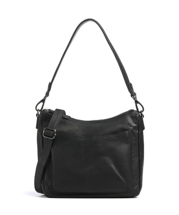 The Chesterfield Brand Wax Pull Up Cow Tivra Schultertasche black