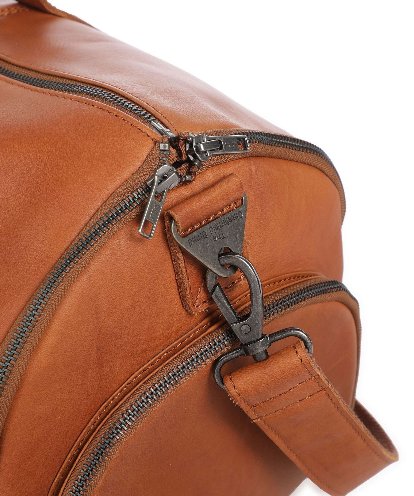 The Chesterfield Brand Wax Pull Up Cow Finlay Weekend bag cognac