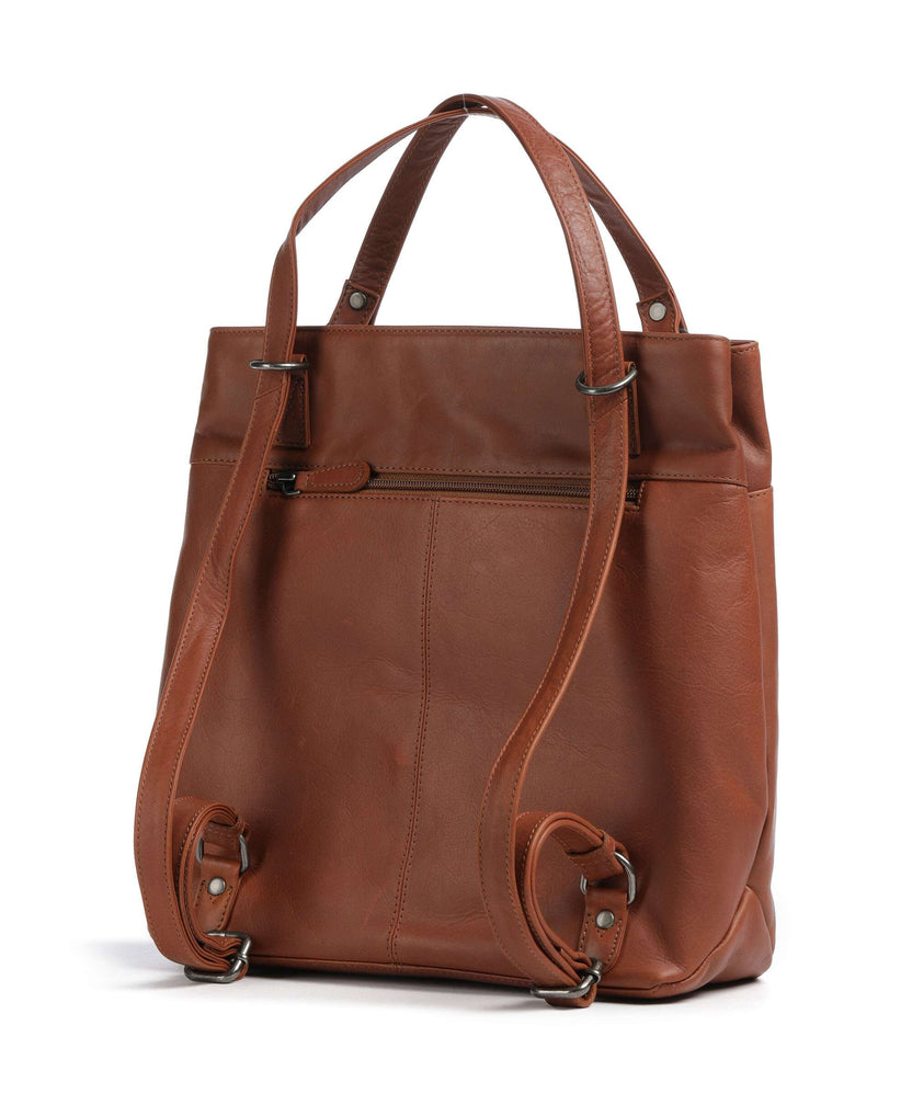 The Chesterfield Brand Wax Pull Up Cow Raynor Backpack bag cognac