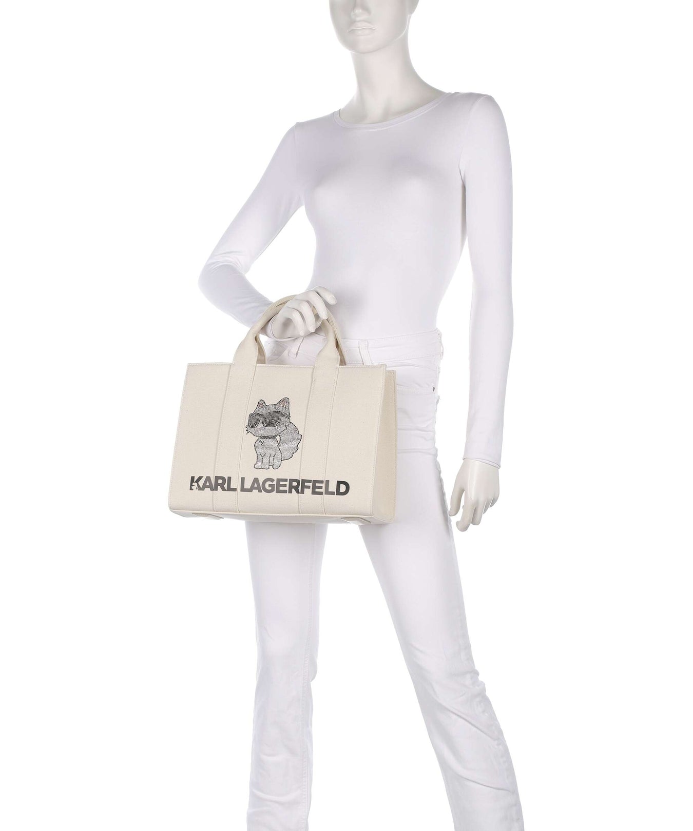 Karl Lagerfeld Ikon Choupette Medium Handbag natural