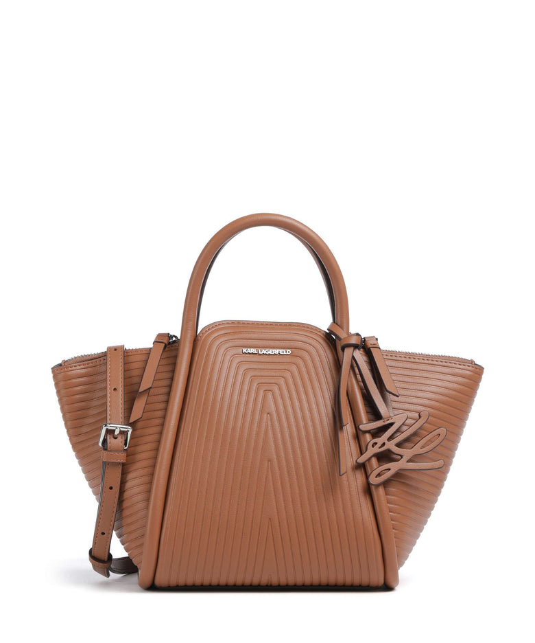 Karl Lagerfeld K/Wellen Small Handbag dark tan